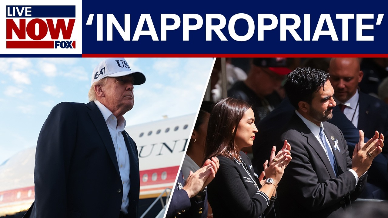 Trump criticizes viral AOC-Mamdani interaction at 9/11 anniversary ceremony