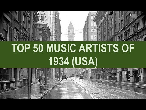 TOP 50 MUSIC ARTISTS of 1934 *USA* B Crosby, E Duchin, R Noble, Mills Bros, L Boyer, E Merman, F Wal