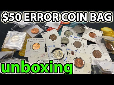 I Bought A $50 Coin Grab Bag Full Of ERRORS - Coin Collecting Unboxing