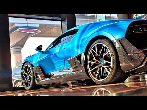 $8 MILLION BUGATTI DIVO 1500HP MONSTER Start up SOUND & Bugatti Chiron X3 - F1RST MOTORS DUBAI