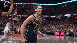 Caitlin Clark hits 3 straight crazy threes in 38 seconds vs New York 😳