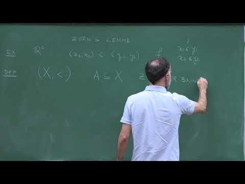 Doctorate program: Functional Analysis - Lecture 8: Zorn's lemma