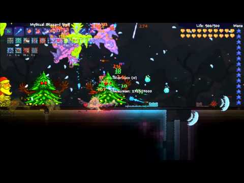 FROST MOON WAVE 20 FIGHT AND LOOT! [Terraria]