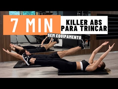 KILLER ABS l 7 MIN l para TRINCAR o abdômen com Henrique / Sem equipamentos I Saory Cardoso