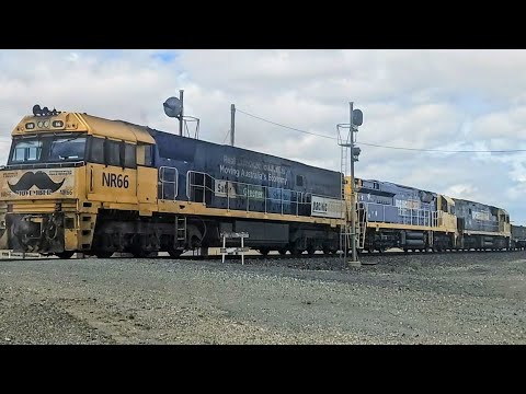 7XM4 PN up Steelie/Intermodal (NR66, 9409, NR107), Spencer Jn - Melbourne, 1115, 16/11/25, Dooen VIC