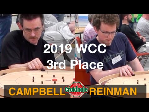 2019 World Crokinole 3rd Place Match - Reinman v Campbell