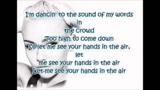 Miley Cyrus Hands in the air  Ft Ludacris ( Lyric video )