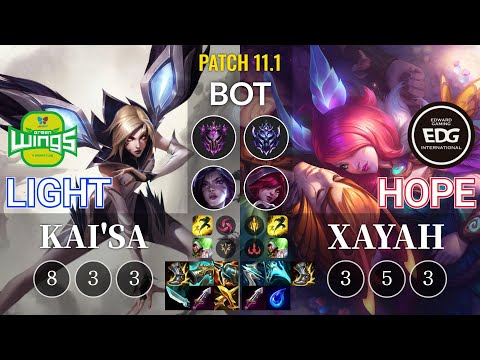 JAG Light Kai'Sa vs EDG Hope Xayah Bot - KR Patch 11.1