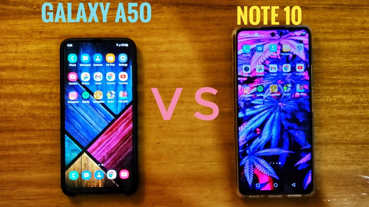 Samsung galaxy a50 vs Infinix note 10 | gaming comparison ( pes 2021...) .