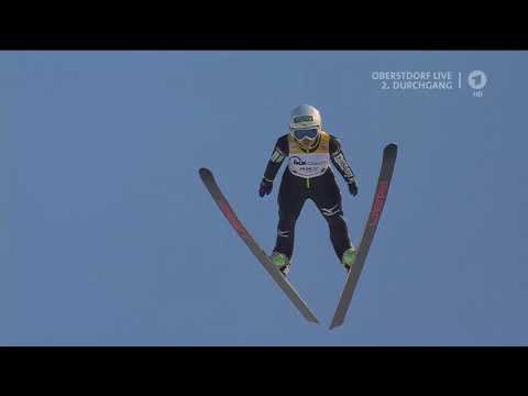 Sara Takanashi 107.0 m Oberstdorf 2016 (German Commentary)