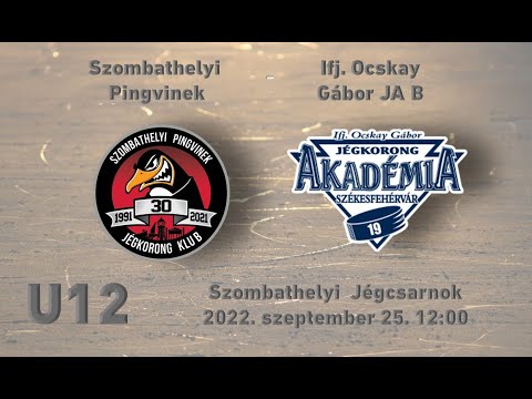 U12 131  Szombathelyi Pingvinek -  Ifj. Ocskay Gábor JA B (élő közvetítés)