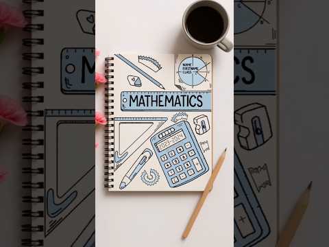 maths assignment front page design#shorts #frontpage #frontpagedesign #notebookcover #mathematics