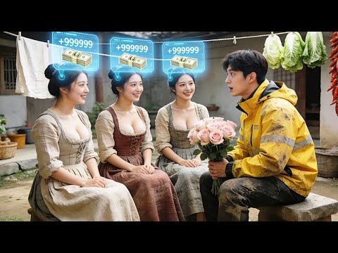 pobre mensajero viaja  tiempo,tiene 3 esposas y activa sistema:más esposas,más riqueza,$10M cada una