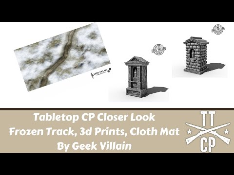 Tabletop CP Closer Look: Frozen Track Mat, 3d Prints and Cloth/Fleece Mat Comparison
