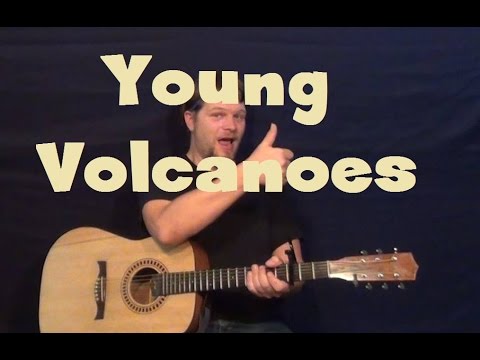 Young Volcanoes (Fall Out Boy Acoustic) Easy Strum Guitar Lesson How to Play Tutorial