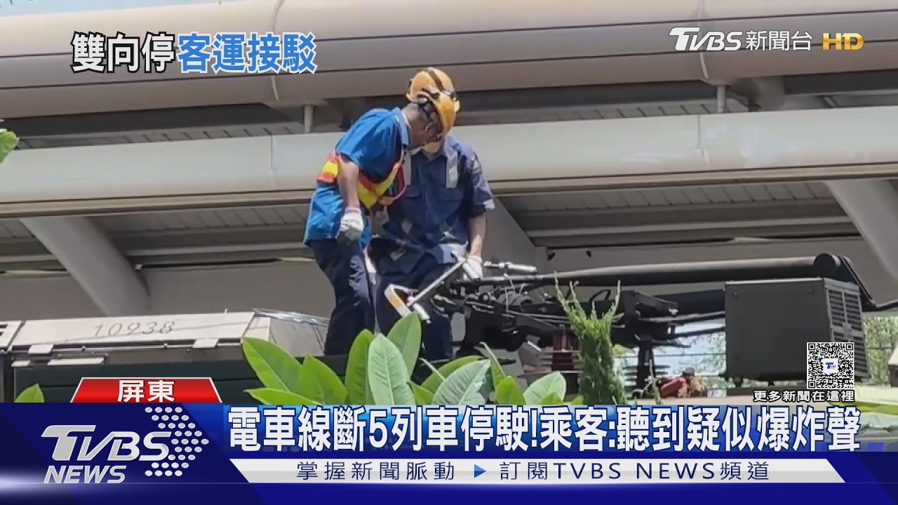 影音/電車線設備故障! 潮州-南州5車停駛影響千人 接駁爆口角