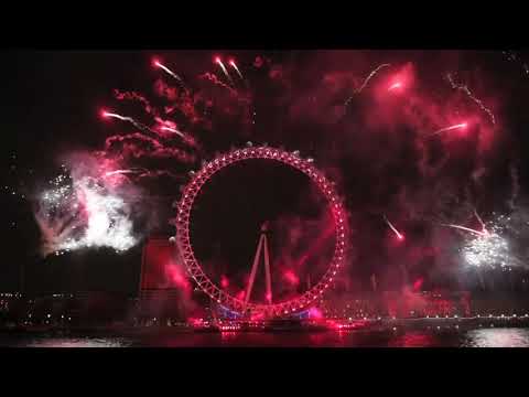 London Fireworks 2010 on New Year's Day (Recorded By Lefteris Pitarakis)