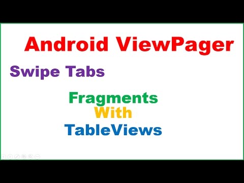 Android ViewPager Ep.02 : Swipe Fragments With TableView, OnRowClick