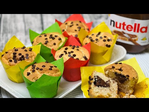 Muffin Cuor di  Nutella senza Uova