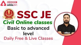 SSC JE ( Junior engineers) Civil  free Online Classes  | Live classes for SSC JE