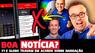 🚨F1 E GLOBO TRAVAM ACORDO E APP PODE TER NARRAÇÃO DIFERENTE DA TV | FÓRMULA 1 | GP EM CASA+