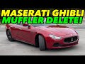 2016 Maserati Ghibli V6 Dual Exhaust w/ MUFFLER DELETE!