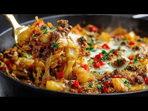 Cheesy Beef & Cabbage 🔥 One Pan, Big Flavor, Zero Fuss!