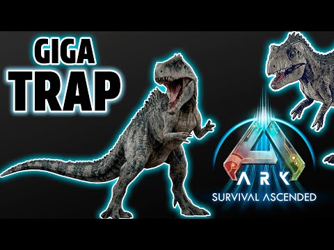 Ark Ascended Giga Trap - Giganotosaurus Ark Survival Ascended - How to Trap Giga - Ark Asa Trap Giga