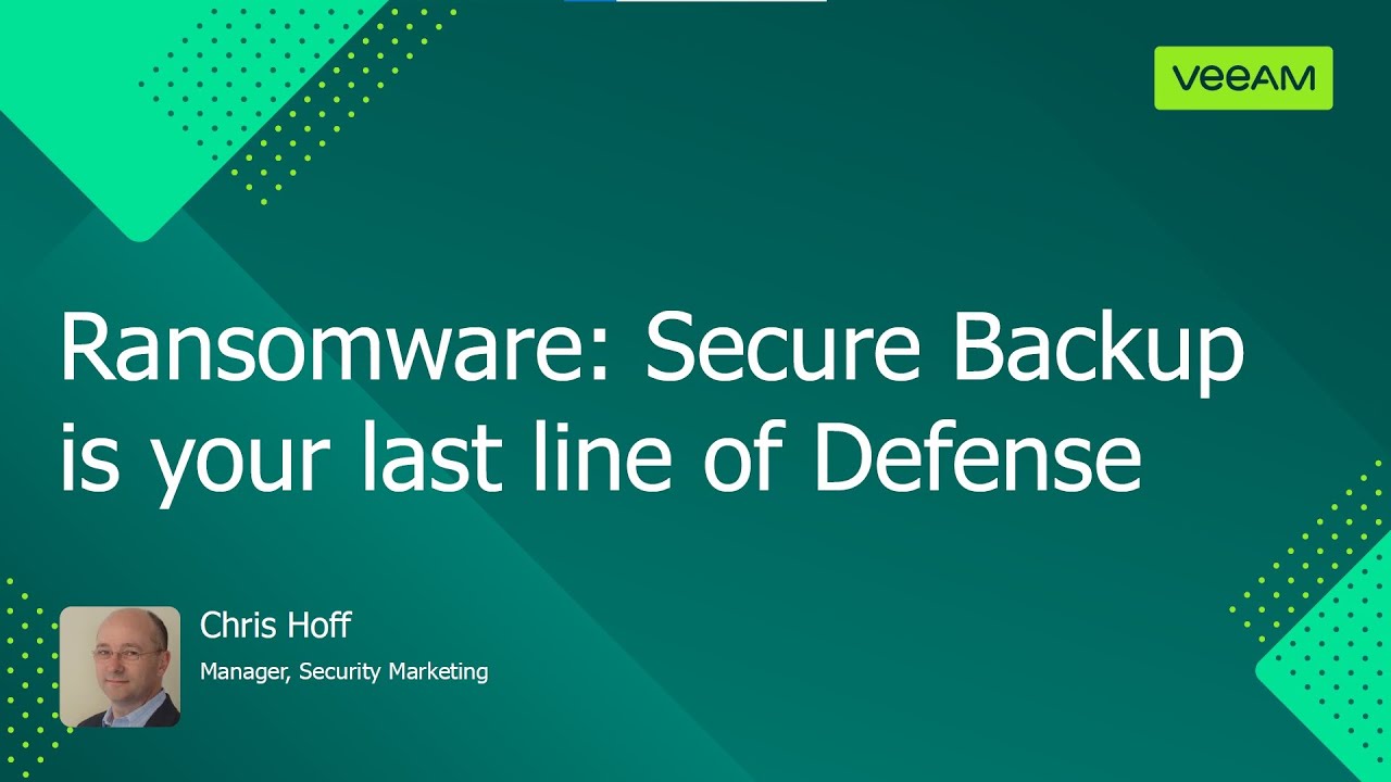 Ransomware: Secure Backup is your last line of Defense video