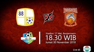 Live Streaming Indosiar Liga 1 2018, Barito Putera vs Borneo FC, Jumat Pukul 18.30 WIB