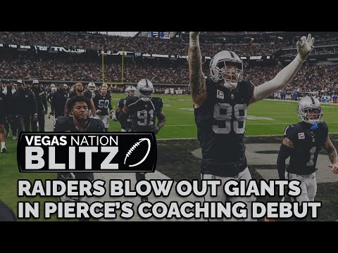 Las Vegas Raiders celebrate blowout win against New York Giants Vegas Nation Blitz