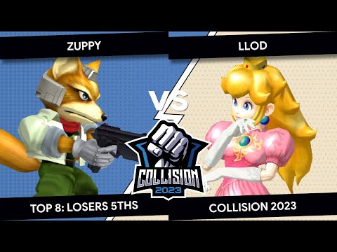 Collision 2023 - Melee - Zuppy (Fox) VS lloD (Peach) - Top 8 - Losers 5ths