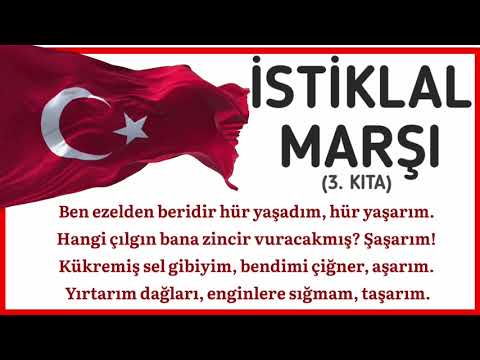 İstiklal Marşı 3. Kıta | 10 Tekrar Ezberlemek için | İstiklâl Marşı Sözleri