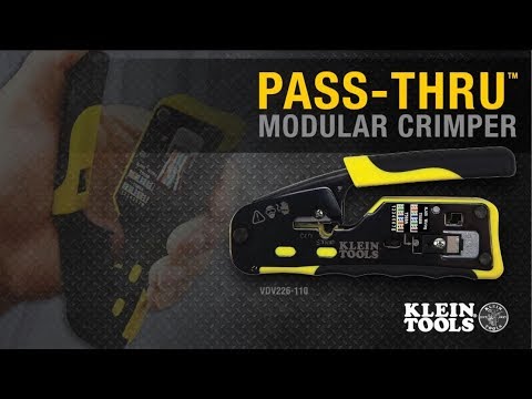 Klein Tools VDV226-110 Pass-Thru Modular Wire Crimper