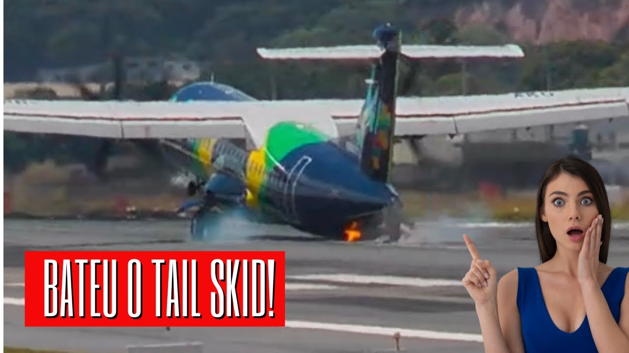 Avião ATR da Azul bate a cauda na pista e solta faísca em pouso agressivo no Aeroporto do Recife; vídeo