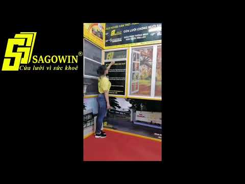 Cửa lưới cuốn lên chống bung mép Sagowin
