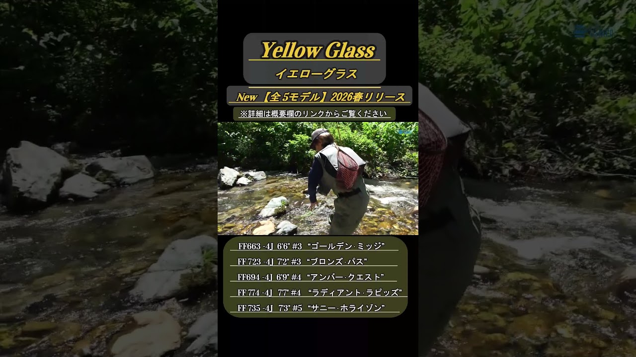 イエローグラス フライロッド【Fenwick Yellow Glass Fly Rod】でイワナ釣り #yellowglass #イエローグラス#shorts# ７