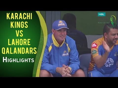 PSL 2017 Match 18: Karachi Kings vs Lahore Qalandars Highlights