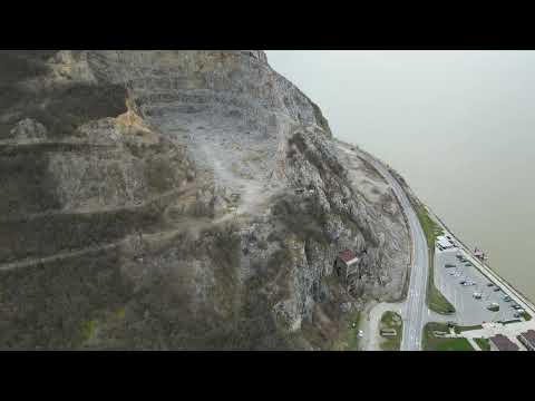 Golubac Fortress area drone flight