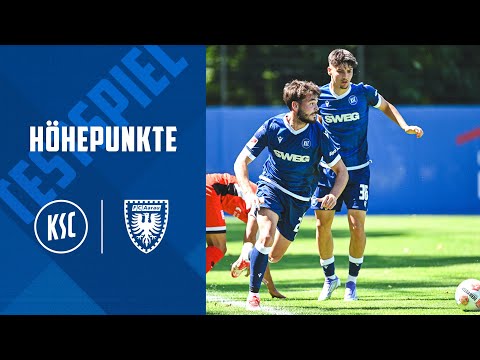 Testspielhöhepunkte KSC - FC Aarau + Interview Eichner