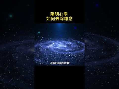 陽明心學 如何去除雜念