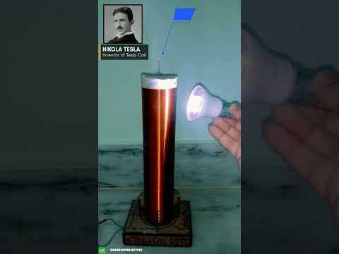 Nikola Tesla's Invention Wireless Power Transfer Tesla Coil Experiment