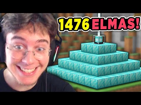 1476 Elmastan Piramit Yaptım! (Video Dışı Maden Yok :P) | Minecraft Hardcore 3