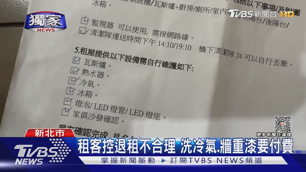 租客控退租不合理 洗冷氣、牆重漆要付費
