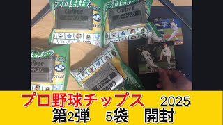 カルビー プロ野球チップス2025 第2弾 5袋　開封 - みづの廃信