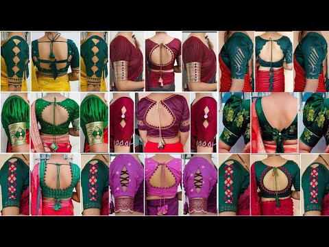🎉45+Latest Blouse Designs With Matching Blouse Sleeve Designs // Blouse Designs 2025