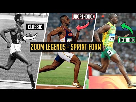 Sprinting Form of Iconic 200m Sprinters
