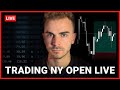 Live Trading New York Open ES NQ Market Profile