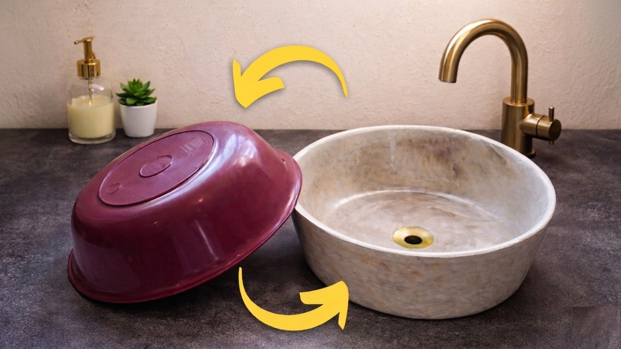 How to Make a Marble Effect Cement Sink