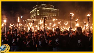 Այրվեցին Թուրքիայի ու Ադրբեջանի դրոշները, բազմահազարանոց երթն ավարտվեց տերունական աղոթքով